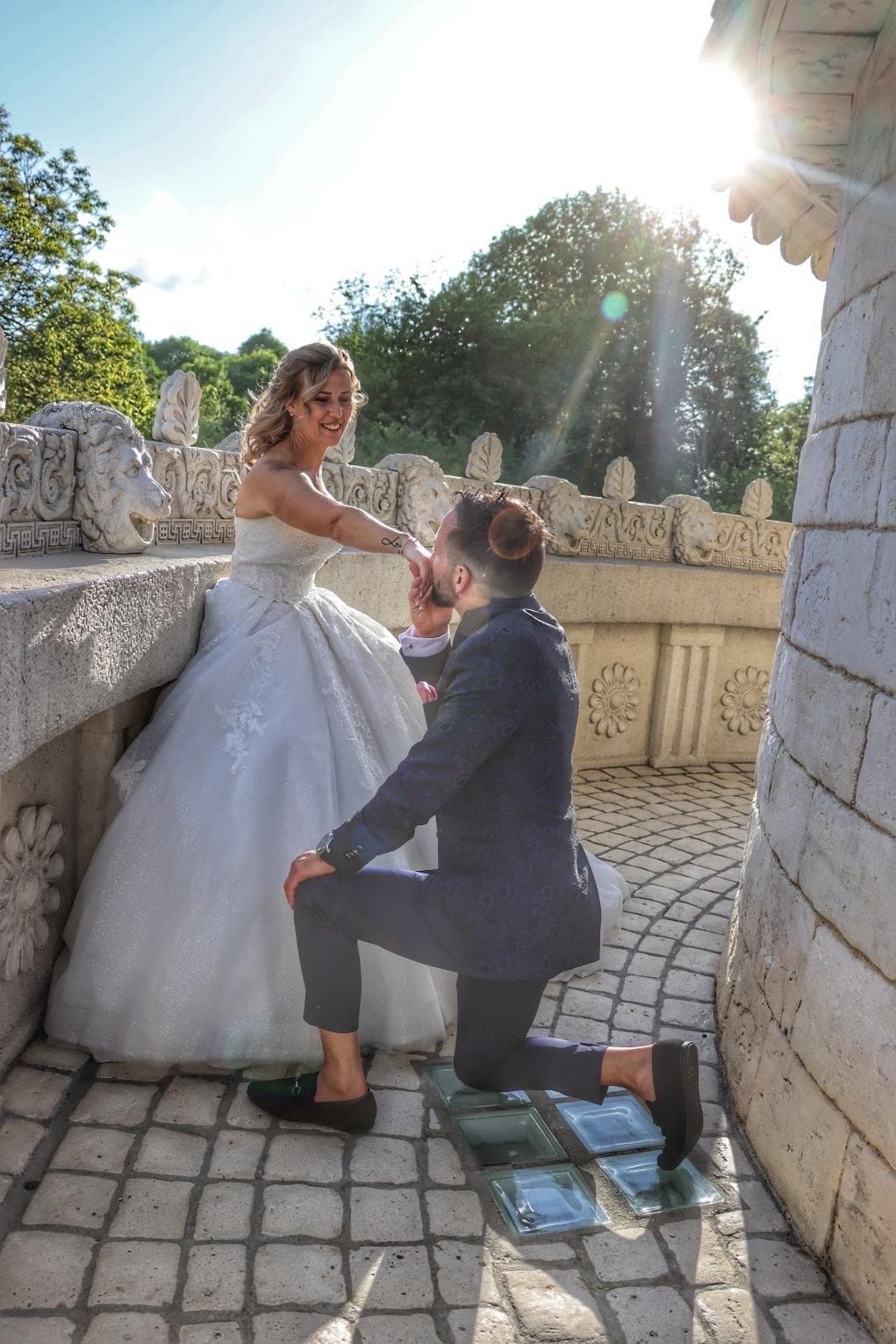 Demande en mariage sur la terrasse du Domaine Athéna